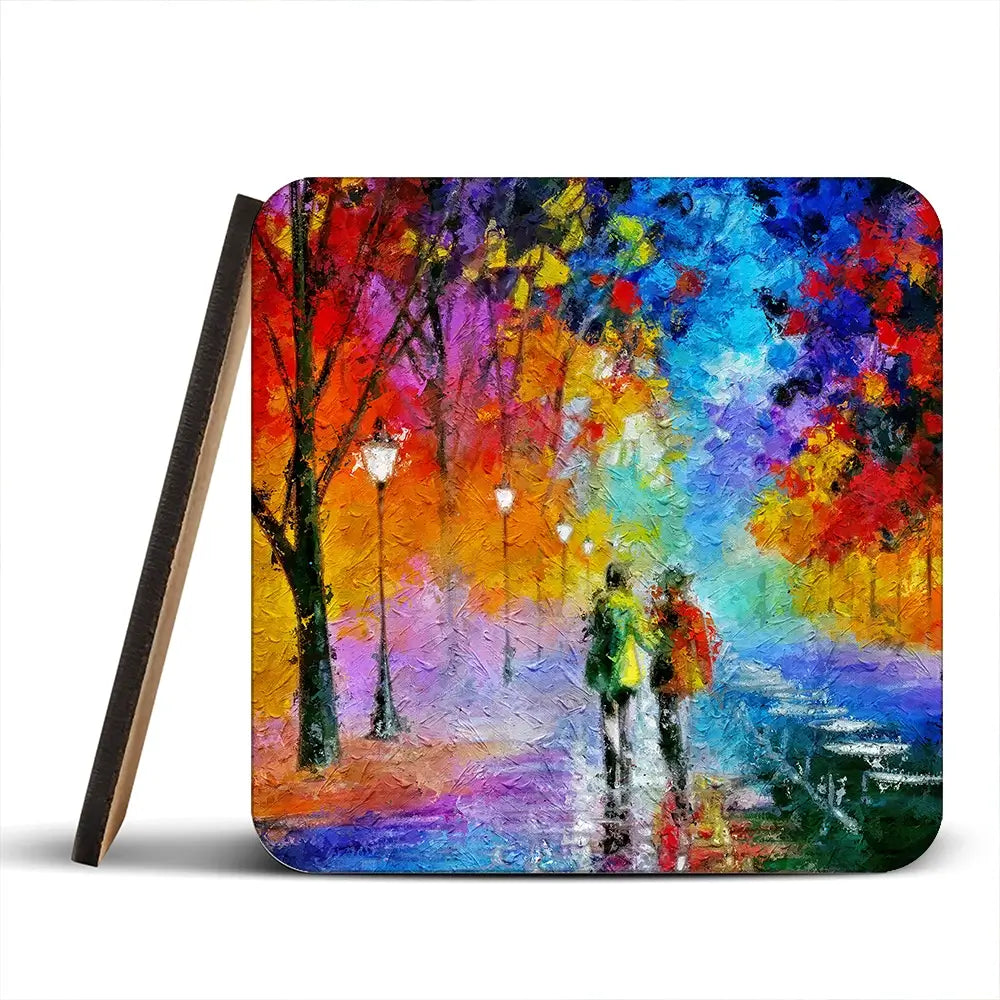 Us Two In The Night Coaster Set Us Two In The Night Coaster Set wall art product Art Print Shop
