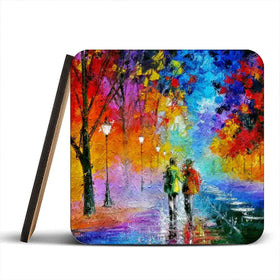 Us Two In The Night Coaster Set Us Two In The Night Coaster Set wall art product Art Print Shop