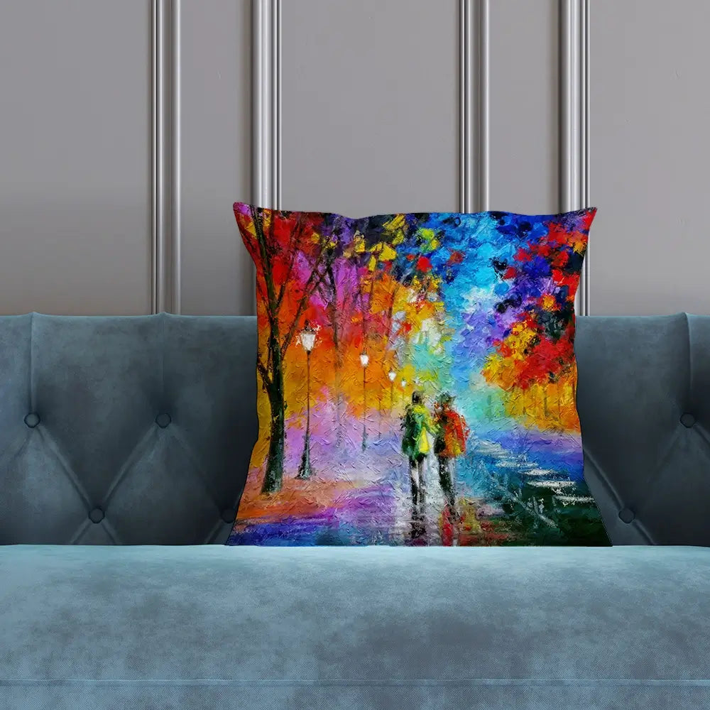 Us Two In The Night Cushion Us Two In The Night Cushion wall art product Art Print Shop