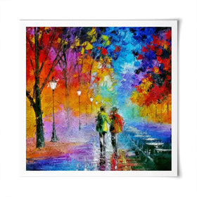 Us Two In The Night Square Art Print Us Two In The Night Square Art Print wall art product Art Print Shop