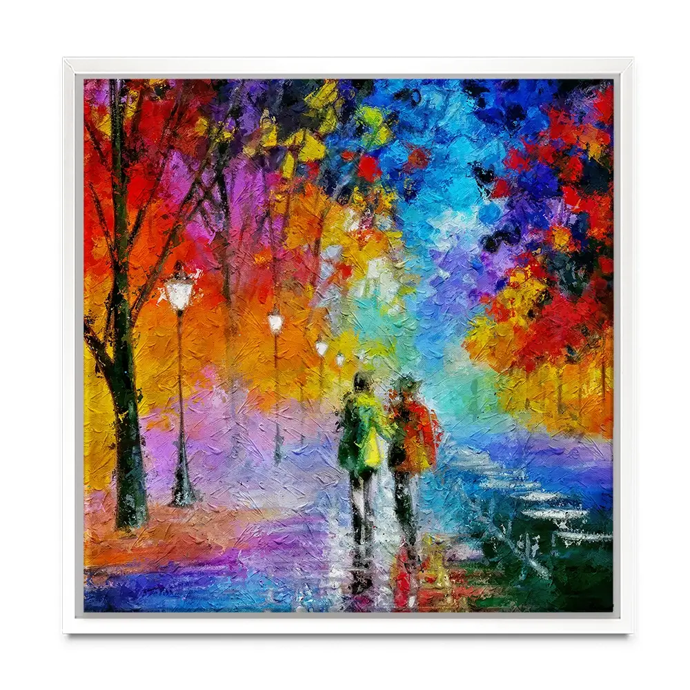 Us Two In The Night Square Canvas Print Us Two In The Night Square Canvas Print wall art product Art Print Shop