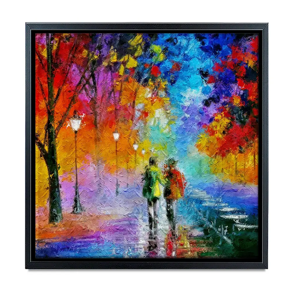 Us Two In The Night Square Canvas Print Us Two In The Night Square Canvas Print wall art product Art Print Shop