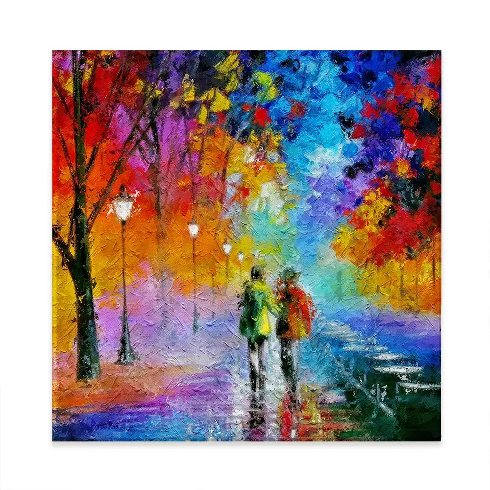 Us Two In The Night Square Canvas Print Us Two In The Night Square Canvas Print wall art product Art Print Shop