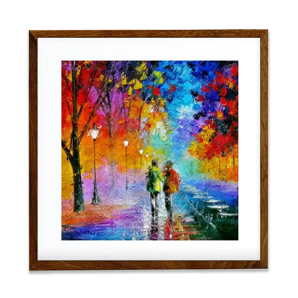 Us Two In The Night Square Framed Art Print Us Two In The Night Square Framed Art Print wall art product Art Print Shop