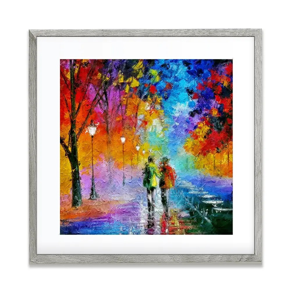 Us Two In The Night Square Framed Art Print Us Two In The Night Square Framed Art Print wall art product Art Print Shop