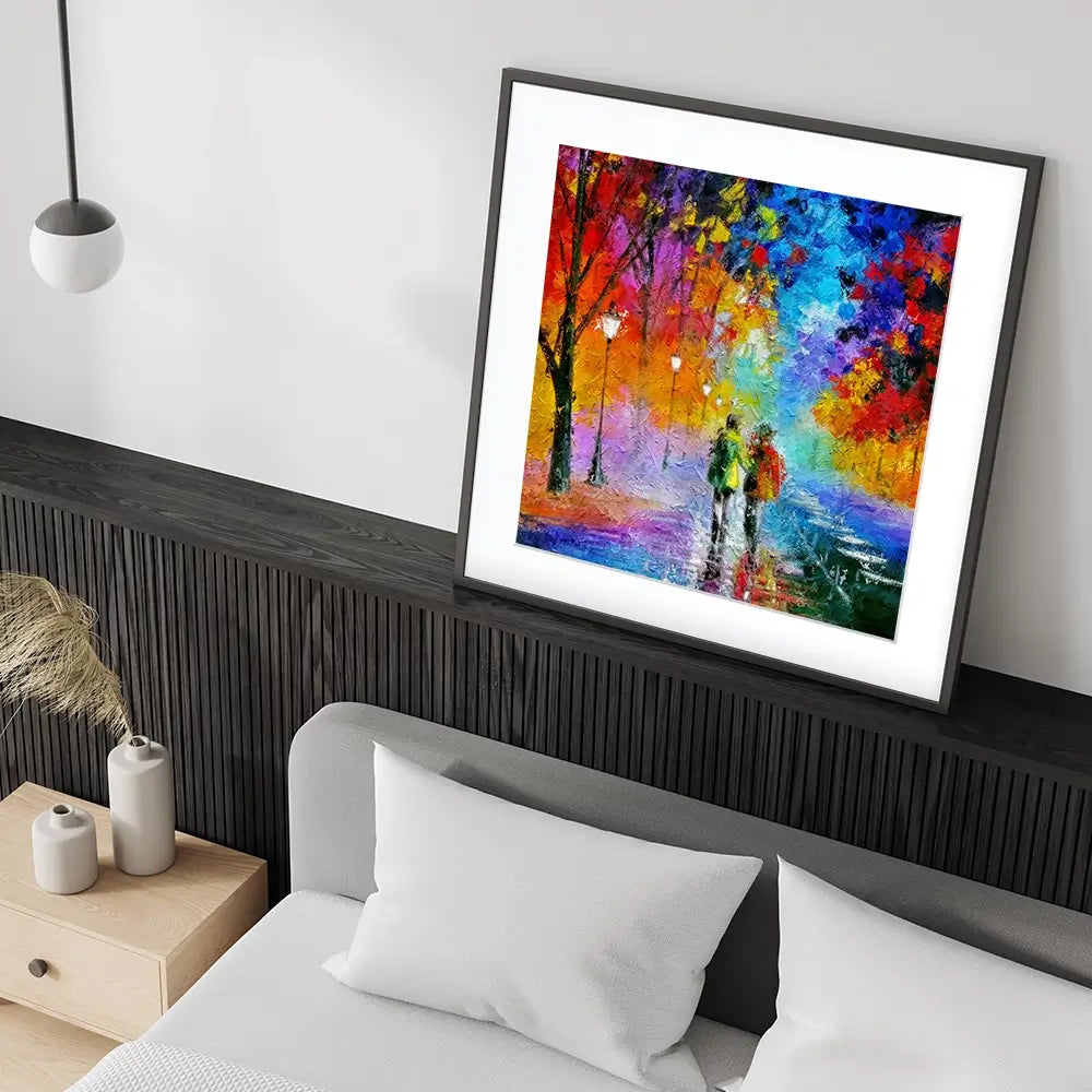 Us Two In The Night Square Framed Art Print Us Two In The Night Square Framed Art Print wall art product Art Print Shop