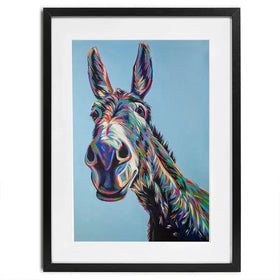 Valentine The Donkey Framed Art Print Valentine The Donkey Framed Art Print | Donkey Artwork wall art product Carolee Vitaletti