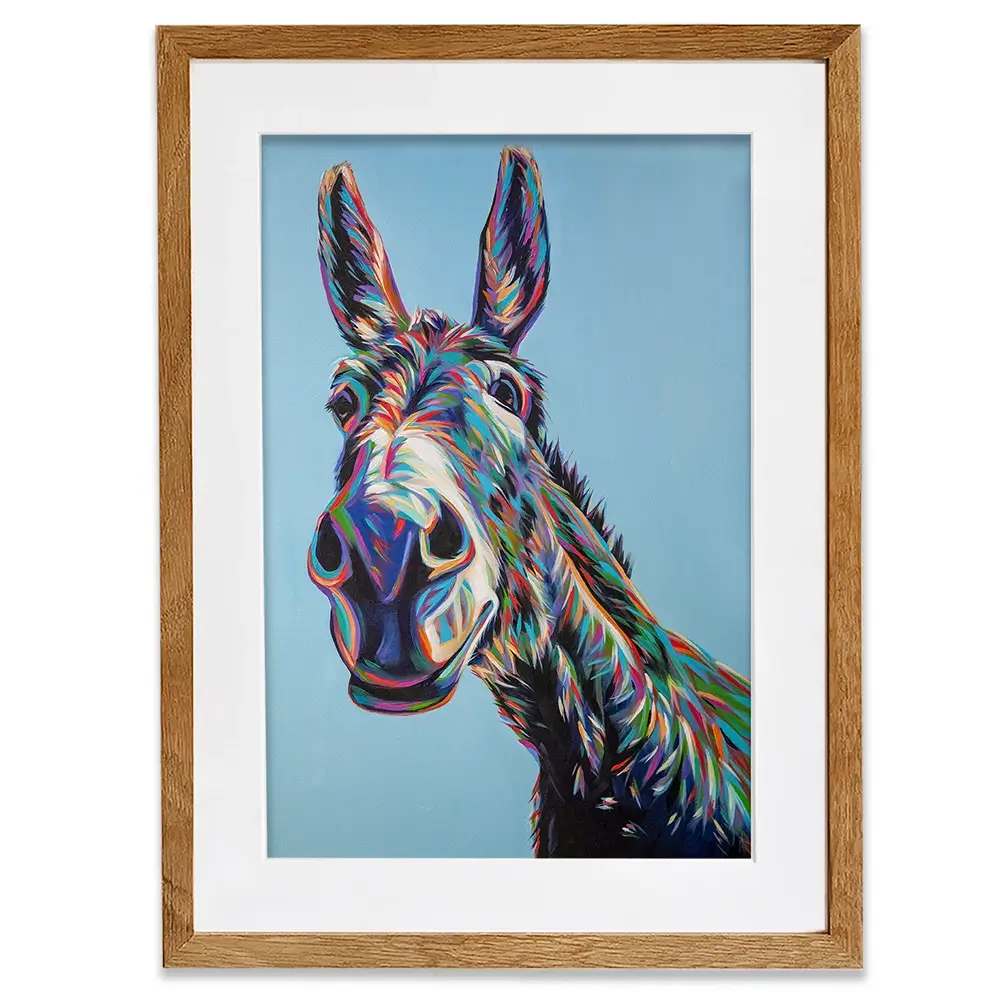 Valentine The Donkey Framed Art Print Valentine The Donkey Framed Art Print | Donkey Artwork wall art product Carolee Vitaletti