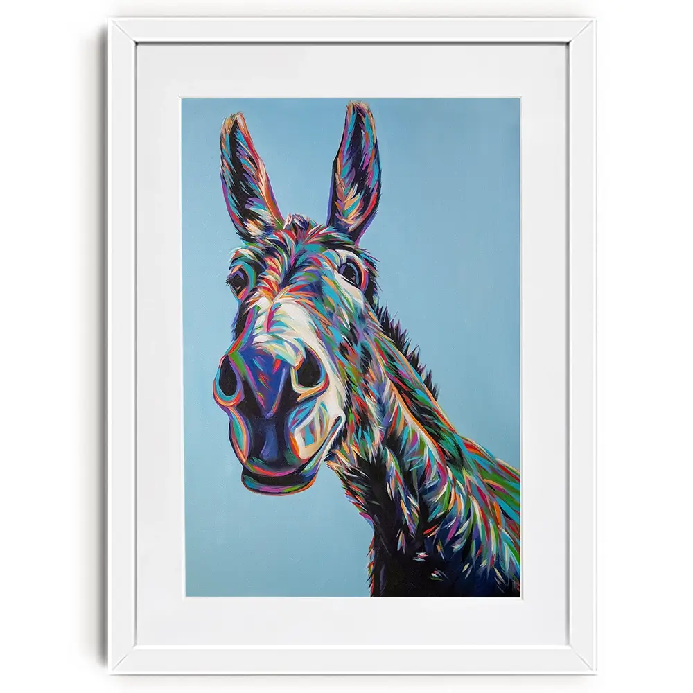 Valentine The Donkey Framed Art Print Valentine The Donkey Framed Art Print | Donkey Artwork wall art product Carolee Vitaletti