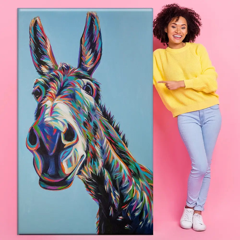Valentine The Donkey Oversized Canvas Print Valentine The Donkey Oversized Canvas Print wall art product Carolee Vitaletti