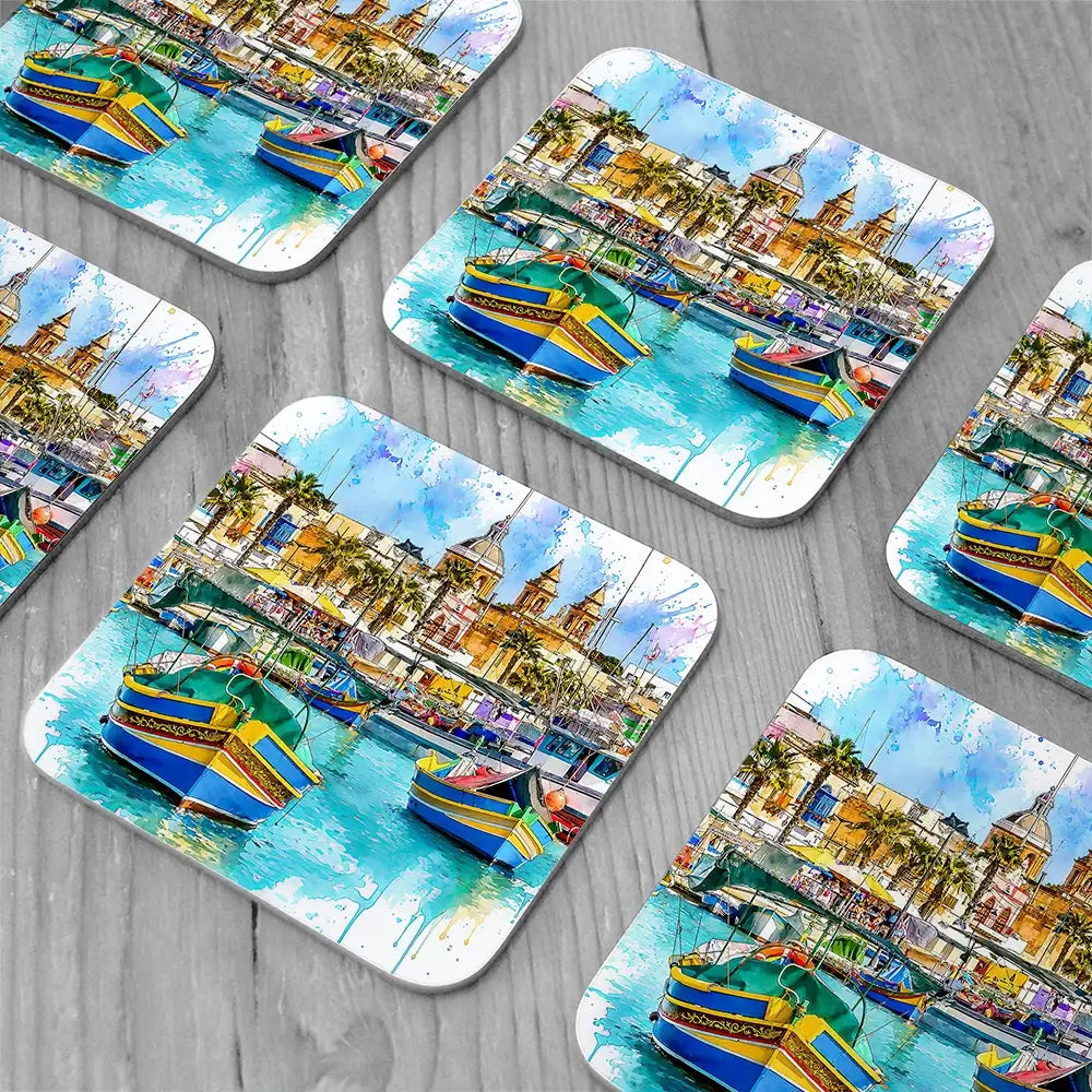 Valetta Malta Coaster Set Valetta Malta Coaster Set wall art product David Alexander Elder
