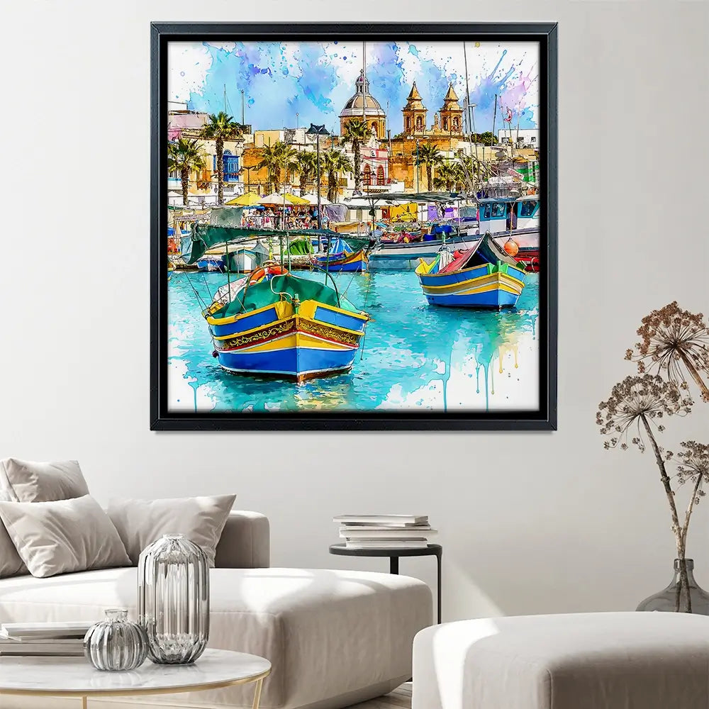 Valetta Malta Square Canvas Print Valetta Malta Square Canvas Print wall art product David Alexander Elder