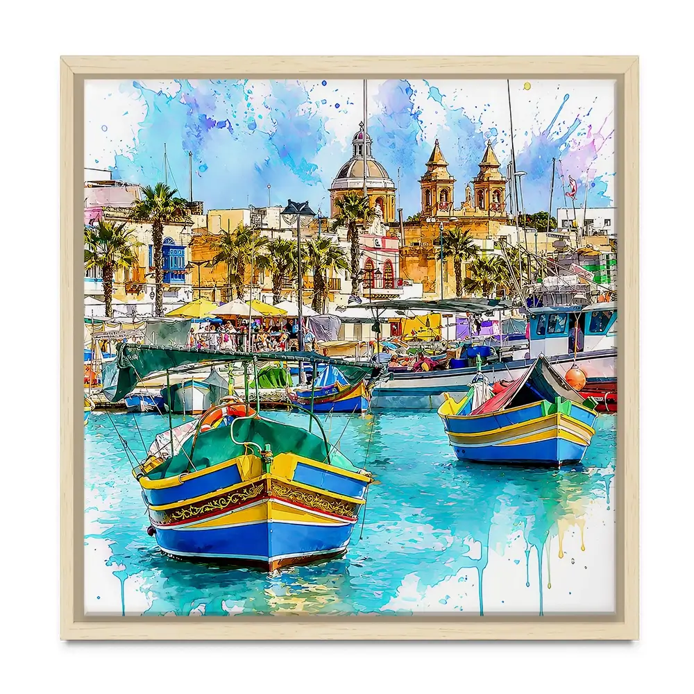 Valetta Malta Square Canvas Print Valetta Malta Square Canvas Print wall art product David Alexander Elder