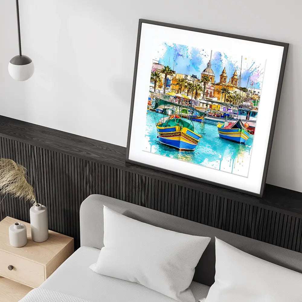 Valetta Malta Square Framed Art Print Valetta Malta Square Framed Art Print wall art product David Alexander Elder
