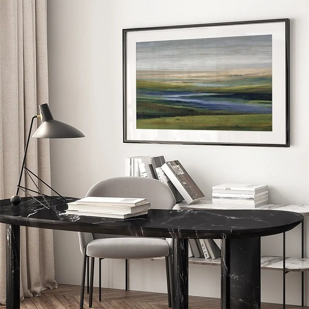 Valley Abstract Framed Art Print Valley Abstract Framed Art Print wall art product Petal Prints Design - Independent