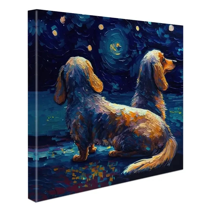 Van Gogh Dachshunds Canvas Print Van Gogh Dachshunds Canvas Print wall art product Svetlana Aleynikova