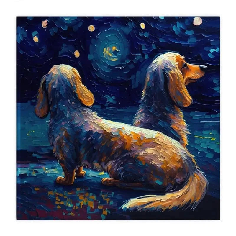 Van Gogh Dachshunds Canvas Print Van Gogh Dachshunds Canvas Print wall art product Svetlana Aleynikova