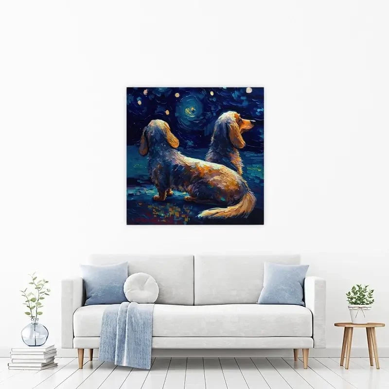 Van Gogh Dachshunds Canvas Print Van Gogh Dachshunds Canvas Print wall art product Svetlana Aleynikova