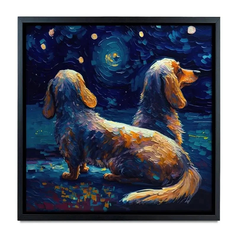 Van Gogh Dachshunds Canvas Print Van Gogh Dachshunds Canvas Print wall art product Svetlana Aleynikova