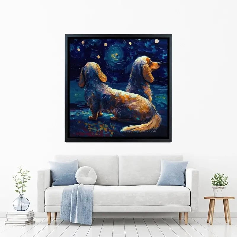 Van Gogh Dachshunds Canvas Print Van Gogh Dachshunds Canvas Print wall art product Svetlana Aleynikova
