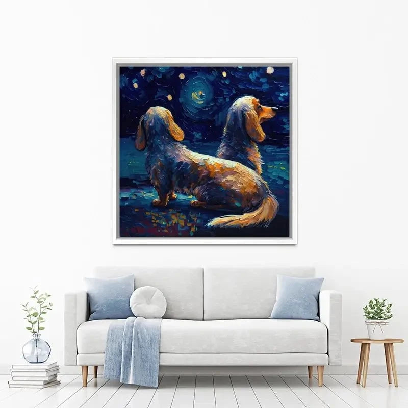 Van Gogh Dachshunds Canvas Print Van Gogh Dachshunds Canvas Print wall art product Svetlana Aleynikova
