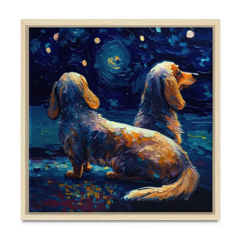 Van Gogh Dachshunds Canvas Print Van Gogh Dachshunds Canvas Print wall art product Svetlana Aleynikova