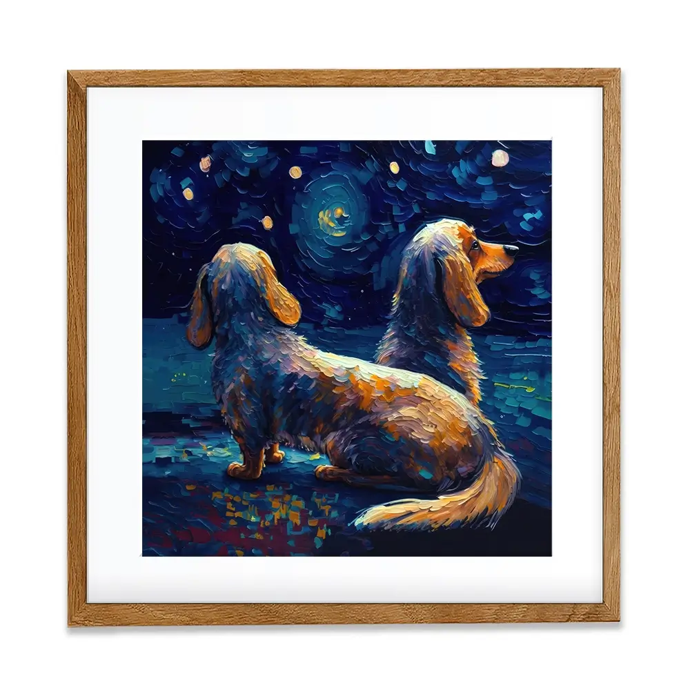 Van Gogh Dachshunds Framed Art Print Van Gogh Dachshunds Framed Art Print wall art product Svetlana Aleynikova