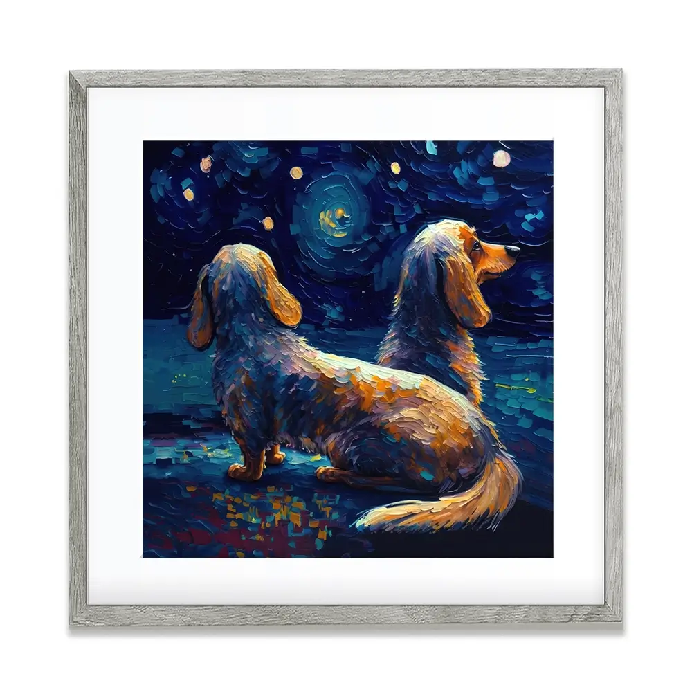 Van Gogh Dachshunds Framed Art Print Van Gogh Dachshunds Framed Art Print wall art product Svetlana Aleynikova