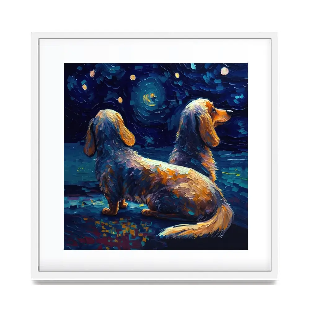 Van Gogh Dachshunds Framed Art Print Van Gogh Dachshunds Framed Art Print wall art product Svetlana Aleynikova