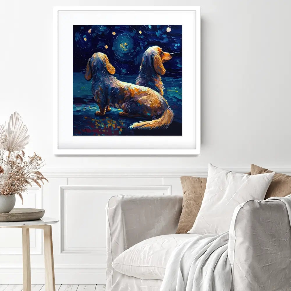 Van Gogh Dachshunds Framed Art Print Van Gogh Dachshunds Framed Art Print wall art product Svetlana Aleynikova