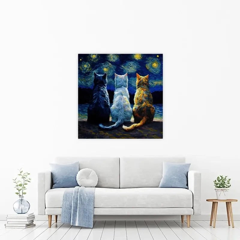 Van Gogh Three Cats Canvas Print Van Gogh Three Cats Canvas Print wall art product Svetlana Aleynikova