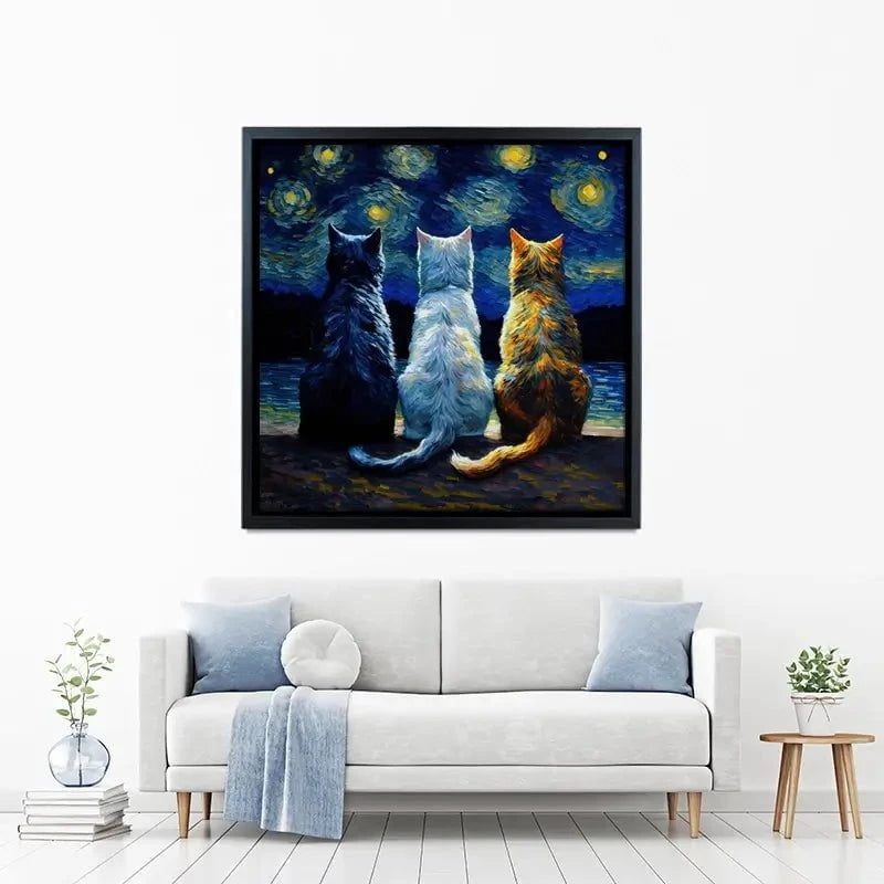 Van Gogh Three Cats Canvas Print Van Gogh Three Cats Canvas Print wall art product Svetlana Aleynikova
