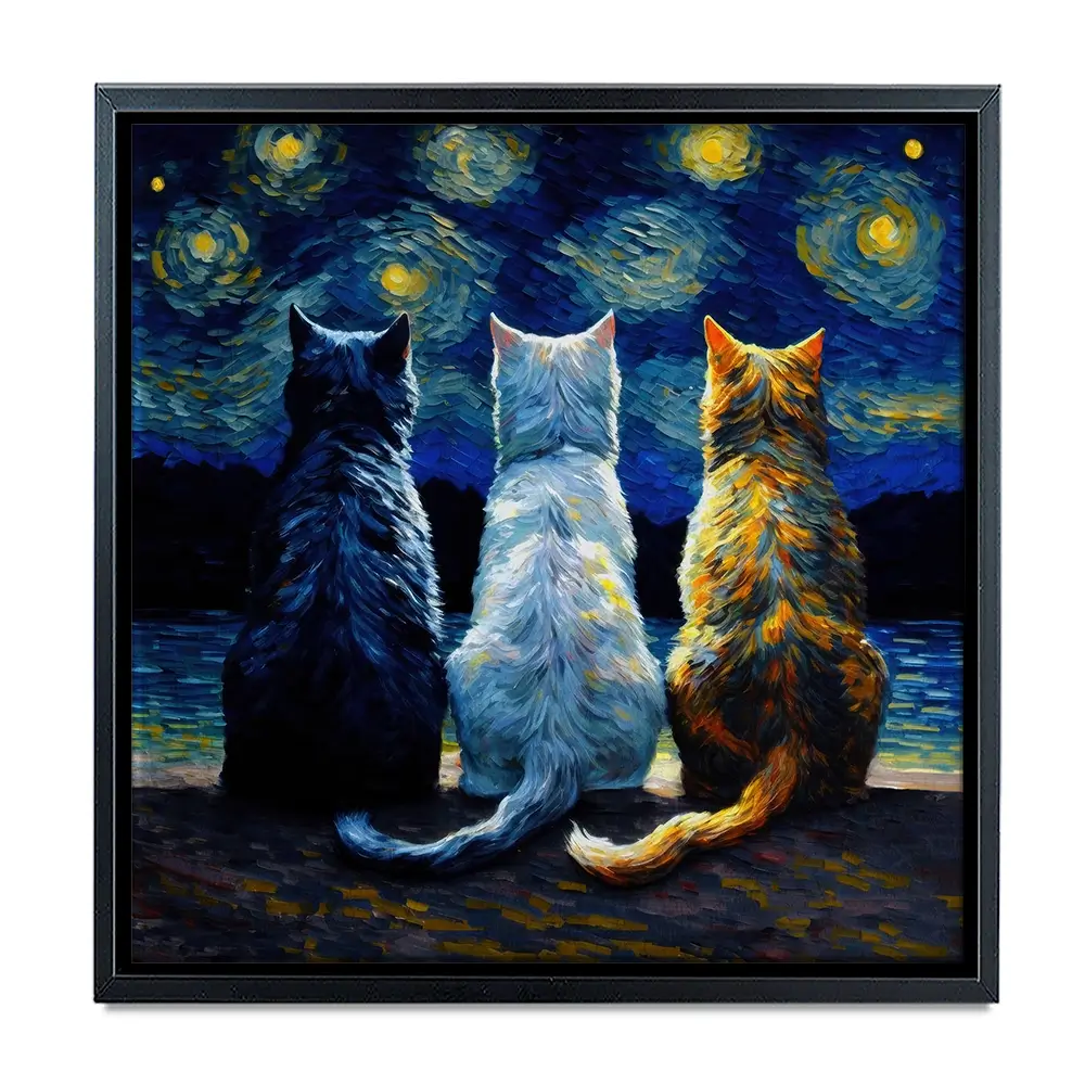 Van Gogh Three Cats Canvas Print Van Gogh Three Cats Canvas Print wall art product Svetlana Aleynikova