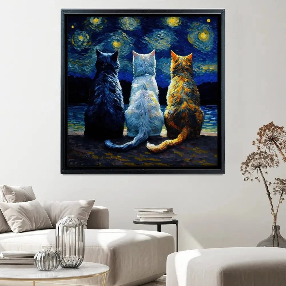 Van Gogh Three Cats Canvas Print Van Gogh Three Cats Canvas Print wall art product Svetlana Aleynikova