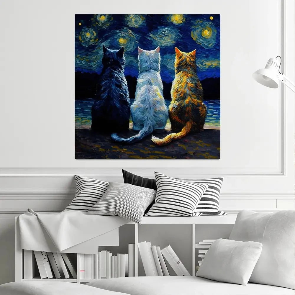 Van Gogh Three Cats Canvas Print Van Gogh Three Cats Canvas Print wall art product Svetlana Aleynikova