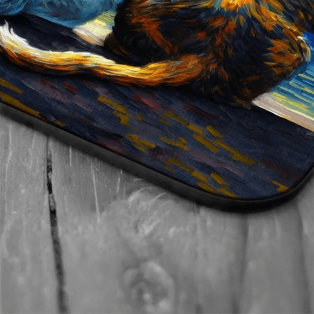 Van Gogh Three Cats Coaster Set Rainbow Soul Tree Coaster Set | Rainbow Soul Tree Art Coasters wall art product Svetlana Aleynikova