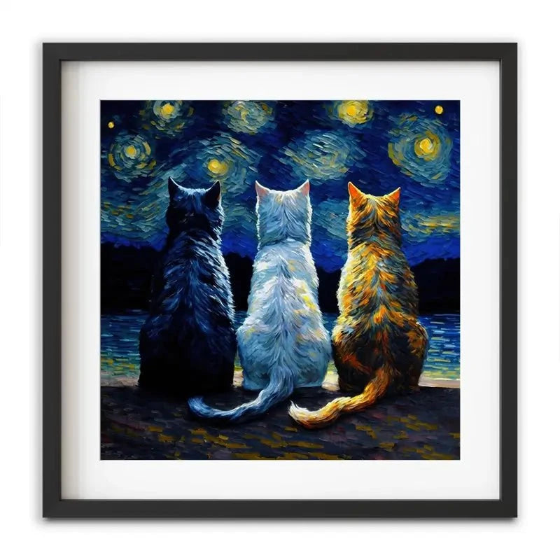 Van Gogh Three Cats Framed Art Print Van Gogh Three Cats Framed Art Print wall art product Svetlana Aleynikova