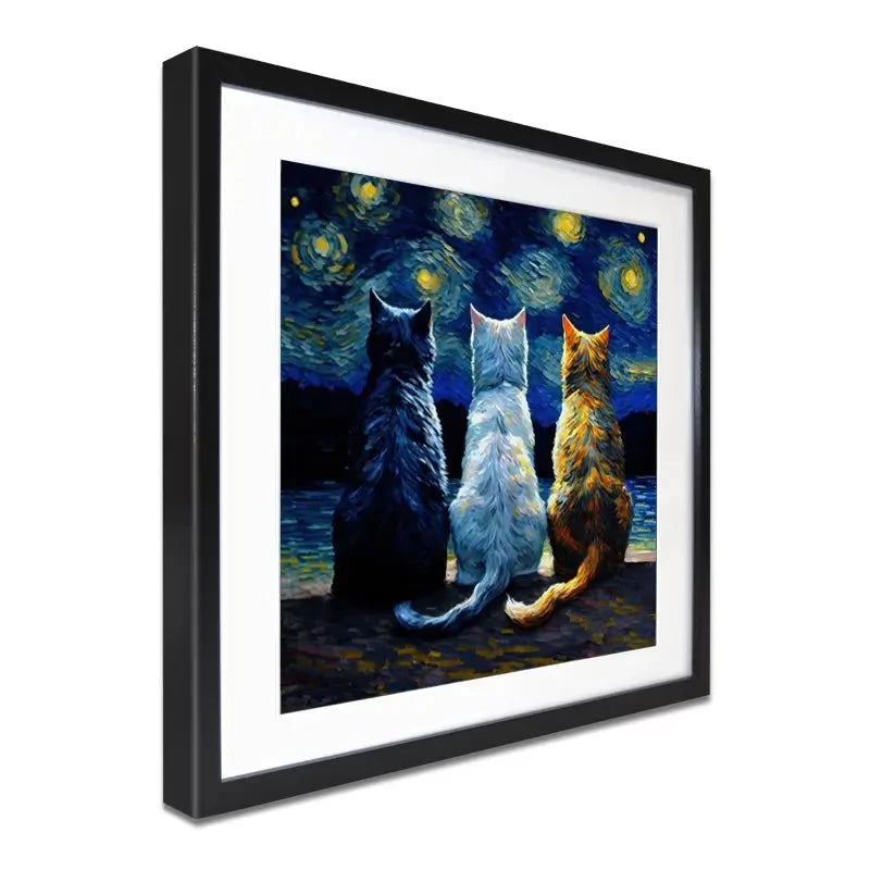 Van Gogh Three Cats Framed Art Print Van Gogh Three Cats Framed Art Print wall art product Svetlana Aleynikova