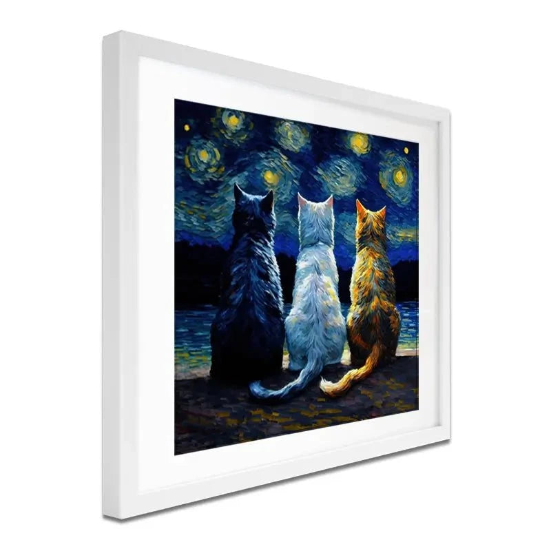 Van Gogh Three Cats Framed Art Print Van Gogh Three Cats Framed Art Print wall art product Svetlana Aleynikova