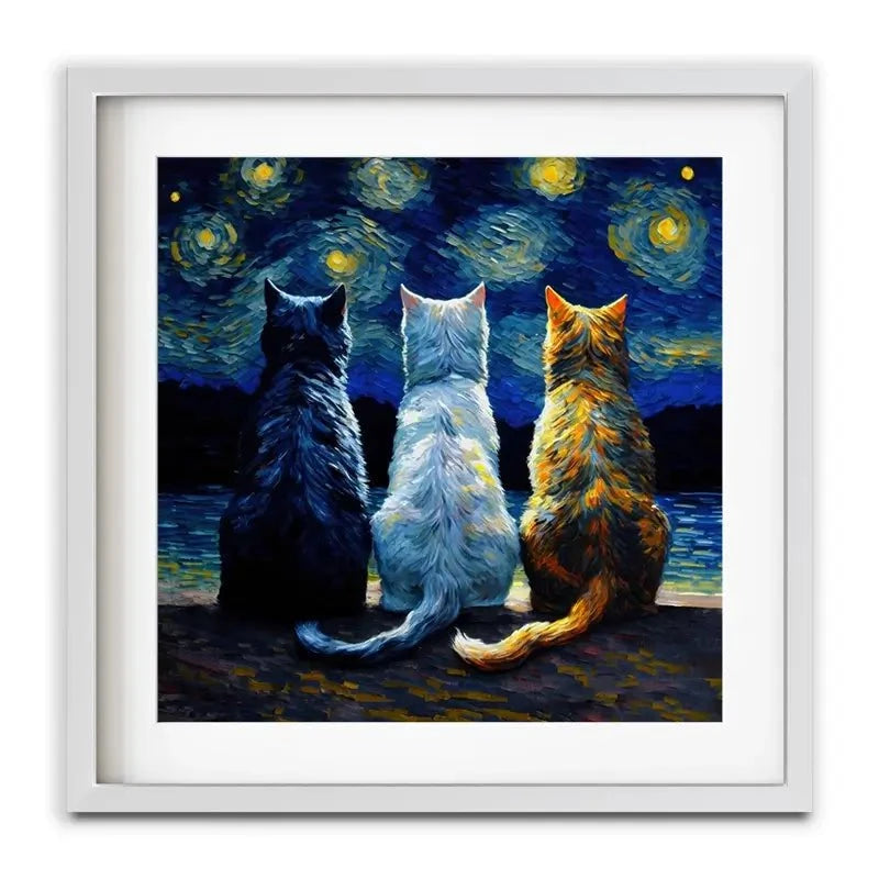 Van Gogh Three Cats Framed Art Print Van Gogh Three Cats Framed Art Print wall art product Svetlana Aleynikova