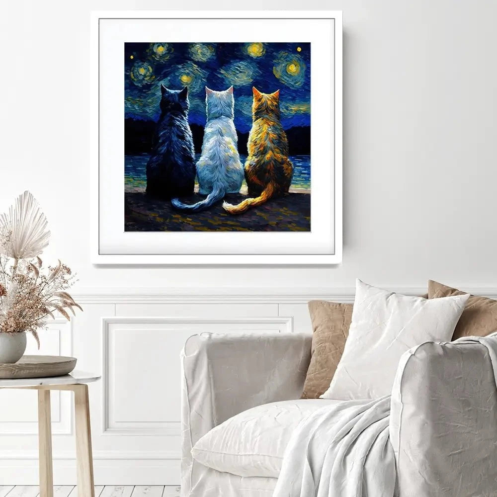 Van Gogh Three Cats Framed Art Print Van Gogh Three Cats Framed Art Print wall art product Svetlana Aleynikova