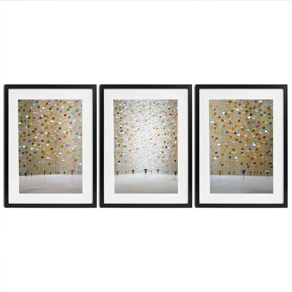Velvet Rain Framed Art Print Trio Velvet Rain Framed Art Print Trio wall art product Ekaterina Ermilkina