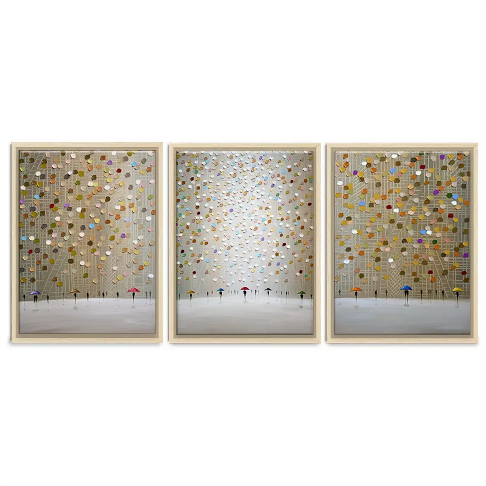 Velvet Rain Trio Canvas Print Velvet Rain Trio Canvas Print wall art product Ekaterina Ermilkina