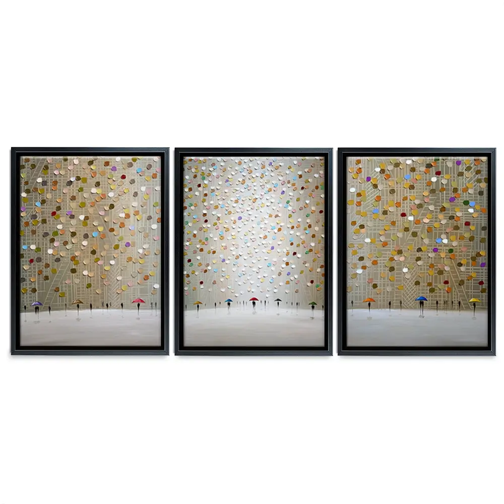 Velvet Rain Trio Canvas Print Velvet Rain Trio Canvas Print wall art product Ekaterina Ermilkina