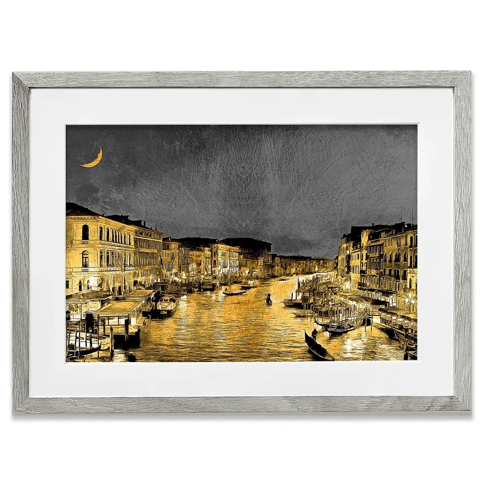 Venice Glow Framed Art Print Venice Glow Framed Art Print wall art product Mohammadreza Zeidabadi / Shutterstock