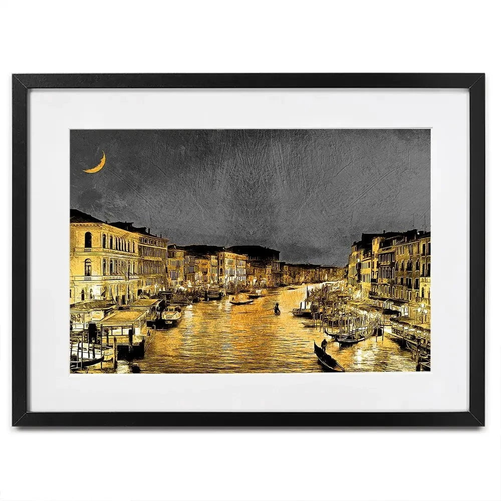 Venice Glow Framed Art Print Venice Glow Framed Art Print wall art product Mohammadreza Zeidabadi / Shutterstock