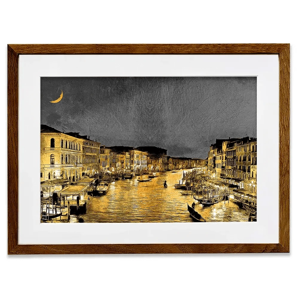 Venice Glow Framed Art Print Venice Glow Framed Art Print wall art product Mohammadreza Zeidabadi / Shutterstock