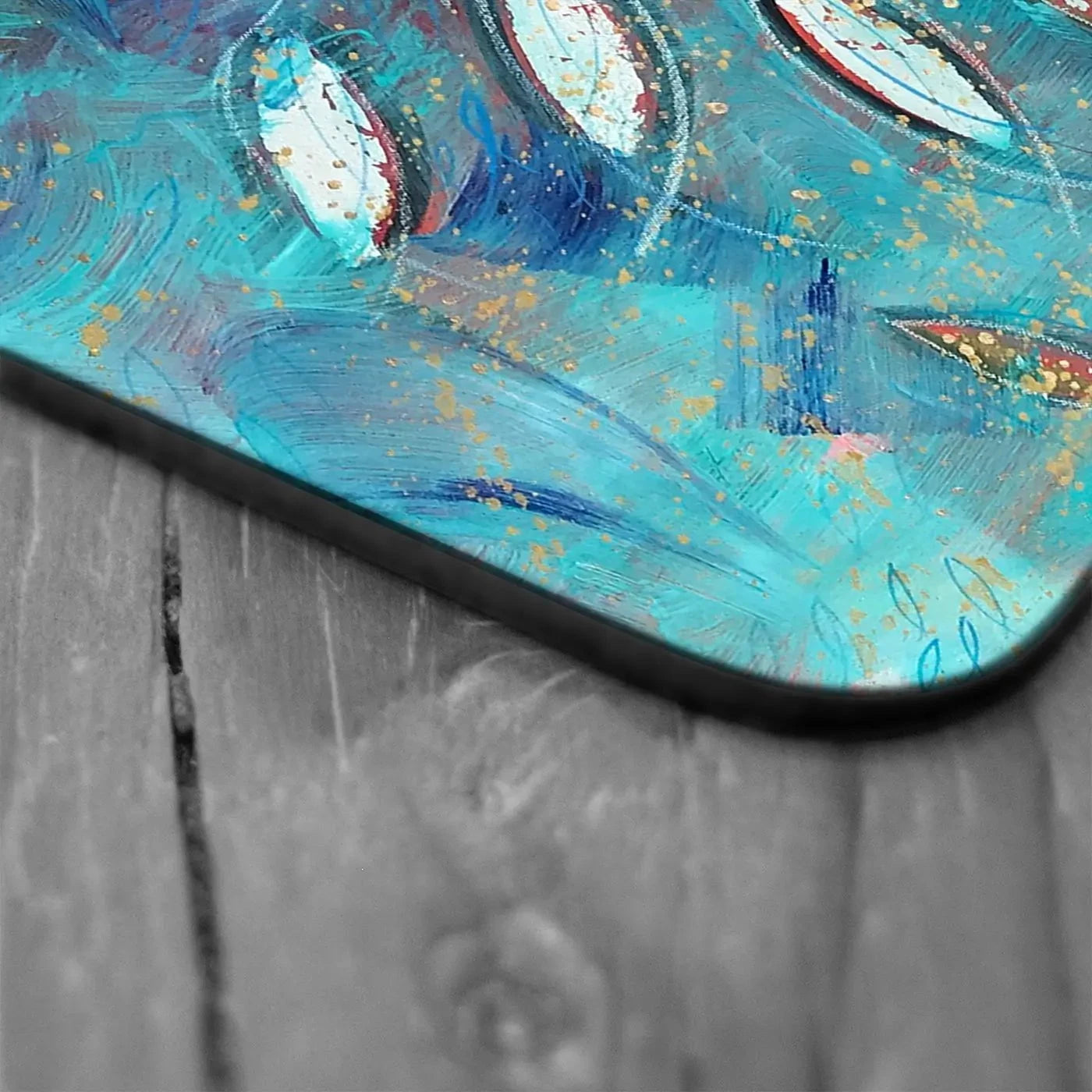 Very Fishy Coaster Set Rainbow Soul Tree Coaster Set | Rainbow Soul Tree Art Coasters wall art product Jane Brookshaw