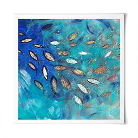 Very Fishy Square Art Print Very Fishy Square Art Print wall art product Jane Brookshaw