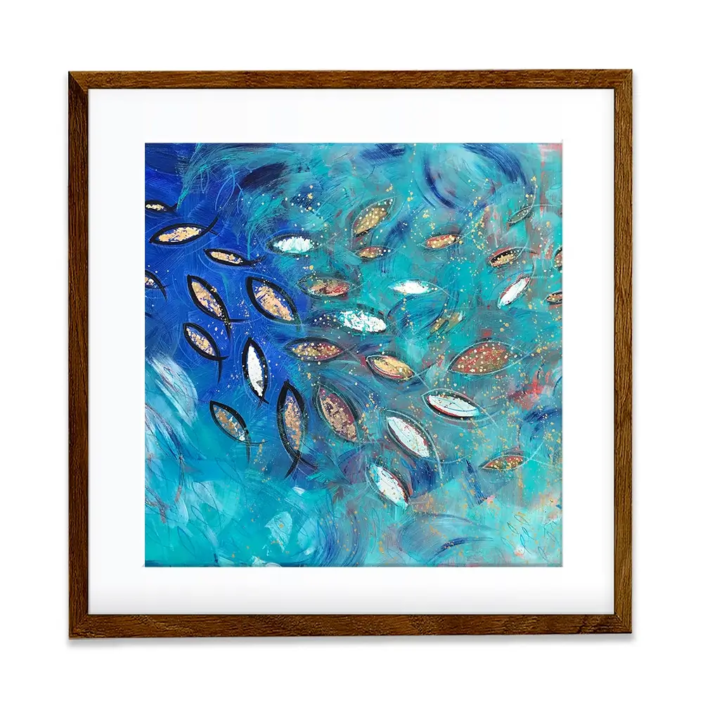 Very Fishy Square Framed Art Print Very Fishy Square Framed Art Print wall art product Jane Brookshaw